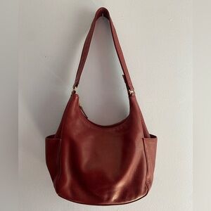 Red Leather Shoulder Bag